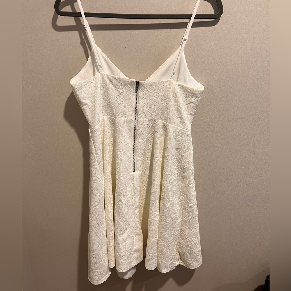 Lulu's White Way With Words White Lace Skater Dress - Picture 2 of 6